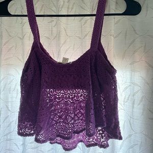 Purple tank crop top